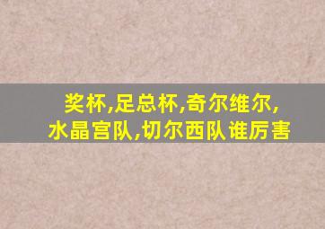 奖杯,足总杯,奇尔维尔,水晶宫队,切尔西队谁厉害