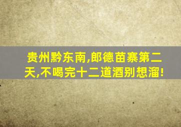 贵州黔东南,郎德苗寨第二天,不喝完十二道酒别想溜!